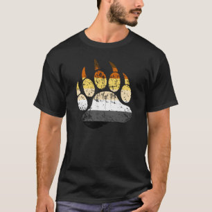 Bär-Pride-Flagge mit Bärenpranke im Distressed-Loo T-Shirt
