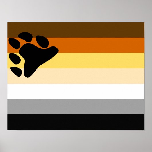 Bär Pride Flagge Poster (Vorne)