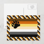 Bär-Pride-Flagge Postkarte (Vorne/Hinten)
