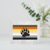 Bär-Pride-Flagge Postkarte (Stehend Vorderseite)