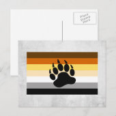 Bär-Pride-Flagge Postkarte (Vorne/Hinten)