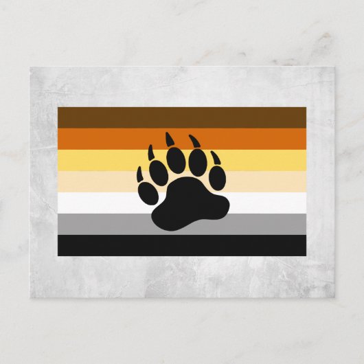 Bär-Pride-Flagge Postkarte (Vorderseite)