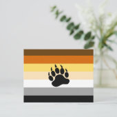 Bär-Pride-Flagge Postkarte (Stehend Vorderseite)