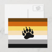 Bär-Pride-Flagge Postkarte (Vorne/Hinten)