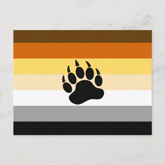 Bär-Pride-Flagge Postkarte (Vorderseite)