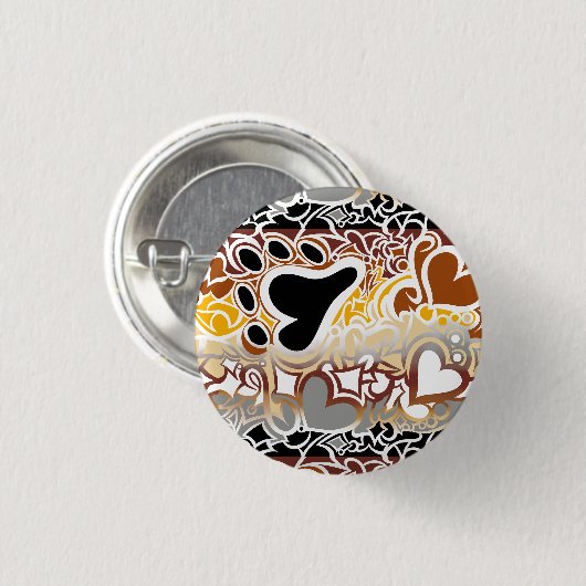 Bär Pride Squiggle Knopf Button (Vorne & Hinten)