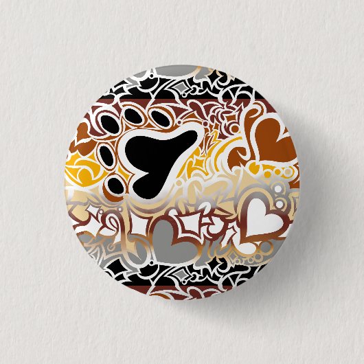 Bär Pride Squiggle Knopf Button (Vorderseite)