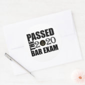 Bar-Prüfung 2020 bestanden Runder Aufkleber (Umschlag)