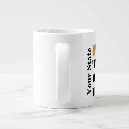 Bar-Prüfung bestanden (Staat und Jahr anpassen) Jumbo-Tasse (Rückseite)