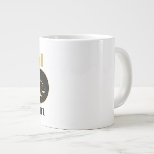 Bar-Prüfung bestanden (Staat und Jahr anpassen) Jumbo-Tasse (Vorderseite Rechts)