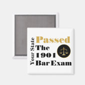 Bar-Prüfung bestanden (Staat und Jahr anpassen) Magnet (Vorderseite/Rückseite)