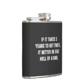 Bar-Prüfungs-Vinyl eingewickelte Flasche Flachmann (Rechts)