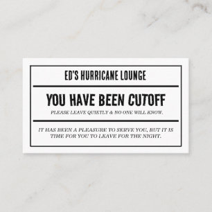 Bar Pub Cutoff Cards Visitenkarte