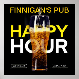 Bar Pub Public House Happy Hour Beer individuell g Poster