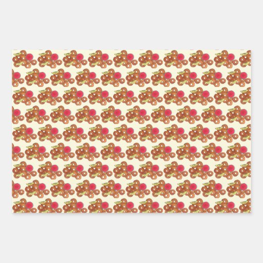 Bar Pub Snacks Calamari Sliders Mozzarella Sticks Geschenkpapier Set (Vorderseite)