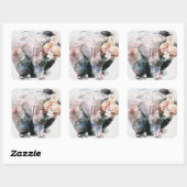 Bär Quadratischer Aufkleber (Blatt)