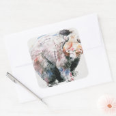 Bär Quadratischer Aufkleber (Umschlag)