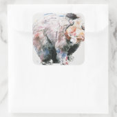 Bär Quadratischer Aufkleber (Tasche)