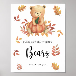 Bär - rate mal, wie viele Teddybären Poster