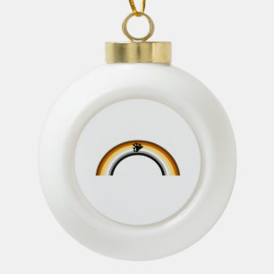 Bär Regenbogen Keramik Kugel-Ornament