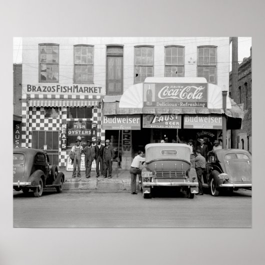 Bar & Restaurant, 1939. Vintages Foto Poster (Vorne)