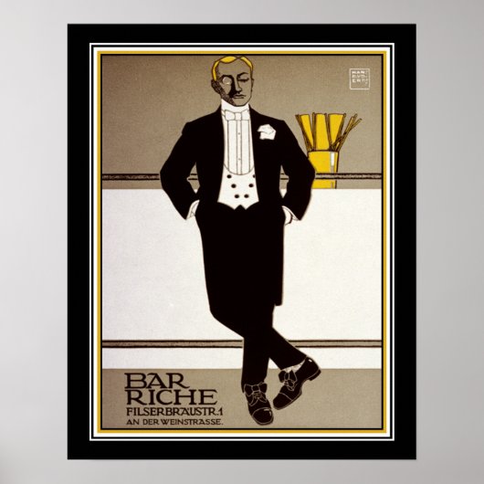 "Bar Riche" ca. 1907 Ad von Hans Rudi Erdt Poster (Vorne)