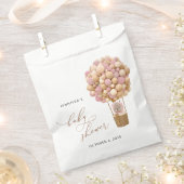 Bär, rosa Balloons, Heißluftballon, Babydusche Geschenktütchen (Ausgeschnitten)