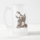 Bär, Rotwild, betrunkener Bär? Mattglas Bierglas (Links)