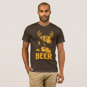 Bär + Rotwild = Bier T-Shirt (Vorne ganz)