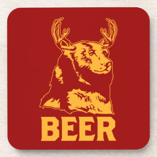 Bär + Rotwild = Bier Untersetzer