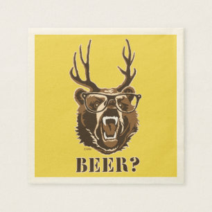 Bär, Rotwild oder Bier Serviette