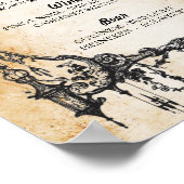 Bar Rustikales Gotisches Halloween-Begrüßungsempfa Poster (Ecke)