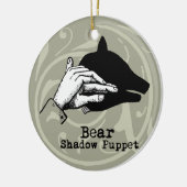 Bär Schatten Puppen Hand Vintage Keramikornament (Links)