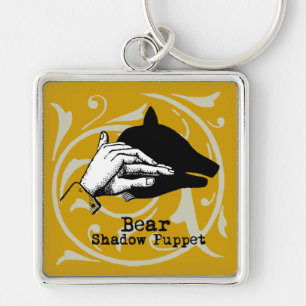 Bär Schatten Puppen Hand Vintage Schlüsselanhänger