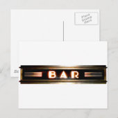 Bar Schild Postkarte (Vorne/Hinten)