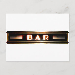 Bar Schild Postkarte