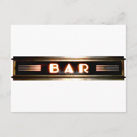 Bar Schild Postkarte (Vorderseite)