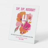 Bar Schildern Blumenwein Sip Hooray Sockelschild (Vorderseite)