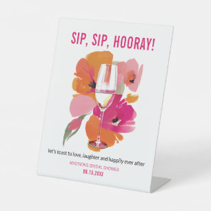 Bar Schildern Blumenwein Sip Hooray Sockelschild