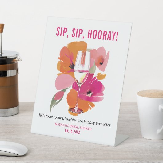 Bar Schildern Blumenwein Sip Hooray Sockelschild (In SItu)