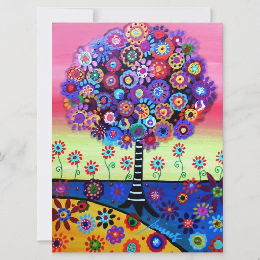 Bar-Schläger Mitzvah BAUM der LEBEN-Einladungen Einladung (Vorderseite)