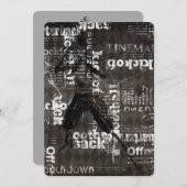 Bar-Schläger Mitzvah Einladungs-Fußball-Thema Einladung (Vorne/Hinten)