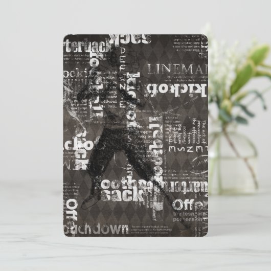 Bar-Schläger Mitzvah Einladungs-Fußball-Thema Einladung (Stehend Vorderseite)