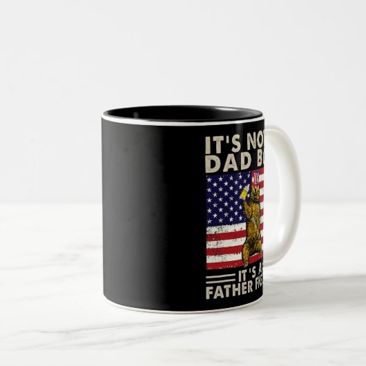 Bär seinen nicht einen Vater, sondern seinen Vater Zweifarbige Tasse (VorderseiteRechts)