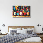 "Bar Shelf Bottle Collection" (Stil 2) Leinwanddruck (Insitu (Schlafzimmer))