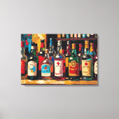 "Bar Shelf Bottle Collection" (Stil 2) Leinwanddruck (Vorderseite)