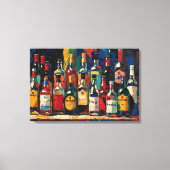 "Bar Shelf Bottle Collection" (Stil 3) Leinwanddruck (Vorderseite)