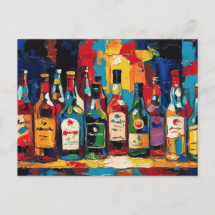 "Bar Shelf Bottle Collection" (Stil 4) Feiertagspostkarte