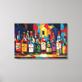 "Bar Shelf Bottle Collection" (Stil 4) Leinwanddruck (Vorderseite)
