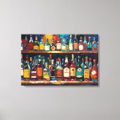 "Bar Shelf Bottle Collection" (Stil 5) Leinwanddruck (Vorderseite)